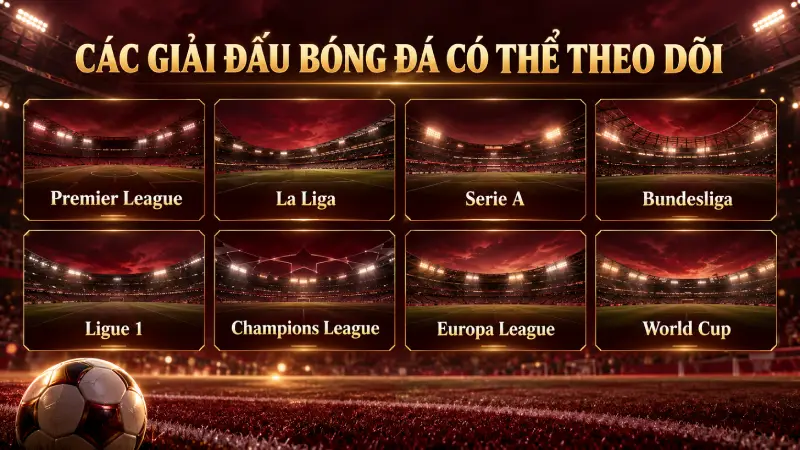 Các Giải Đấu Bóng Đá Có Thể Theo Dõi